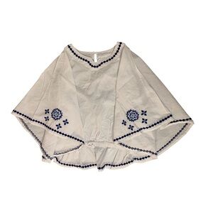Gymboree White Blouse with Navy Accents